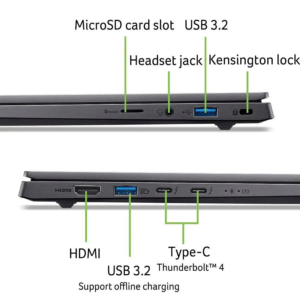 Ноутбук Acer Swift X 14 SFX14-73G 14.5" 2.8K OLED Intel U7-255H 32GB F1TB NVD5060-8 Win11 сірий - фото 2