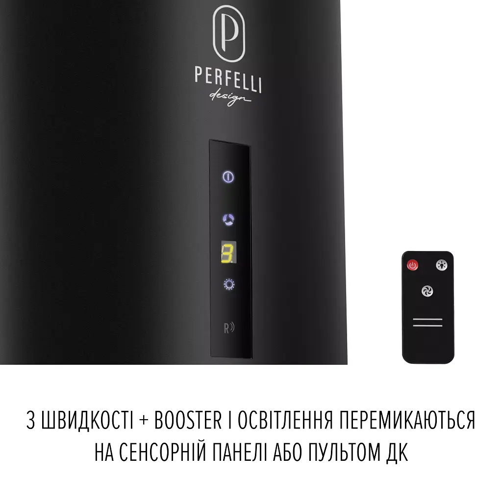 Витяжка пристінна PERFELLI DESIGN RICCO 35 NERO SILENZIO - фото 10