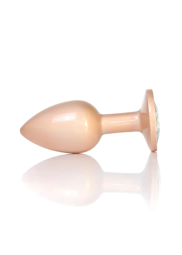 Анальна пробка - Jewellery Pearl Gold Plug Clear S - фото 3