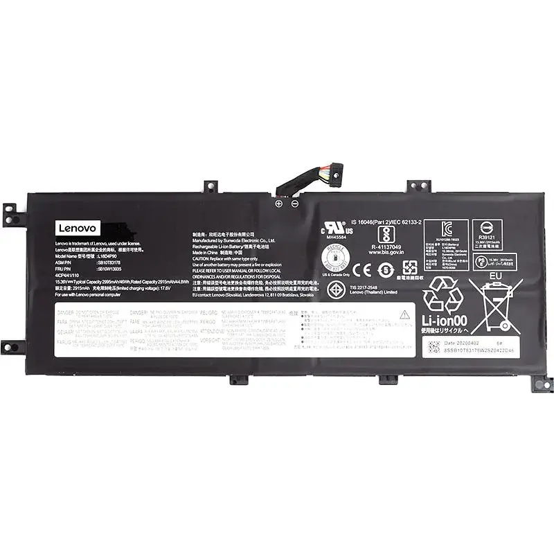 Акумулятор для ноутбуків LENOVO ThinkPad L13 (L18M4P90) 15.36V 2995mAh (original) (NB481422) - фото 2