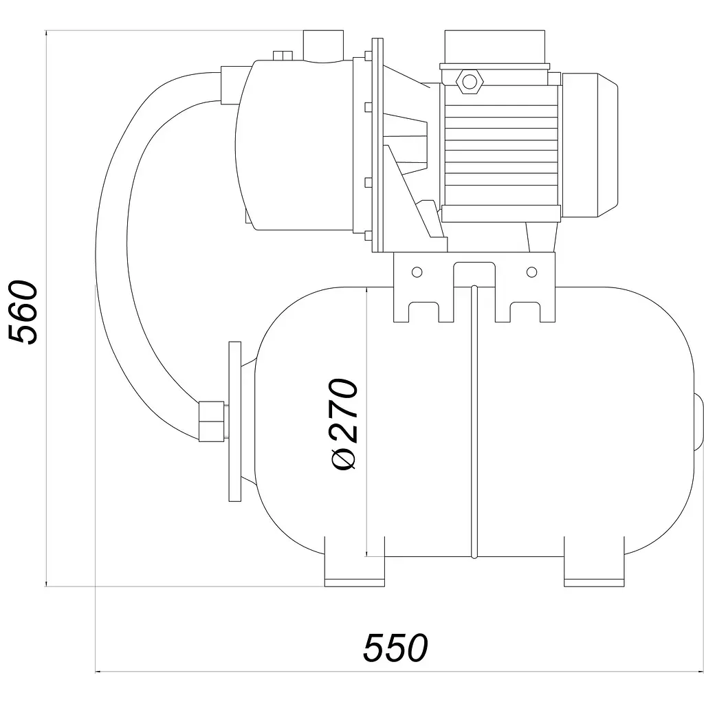 Насосна станція Saer TRX-3 PL- 24л (Насос M-94-N PL нерж. 0,37кВт) 000022267 - фото 2