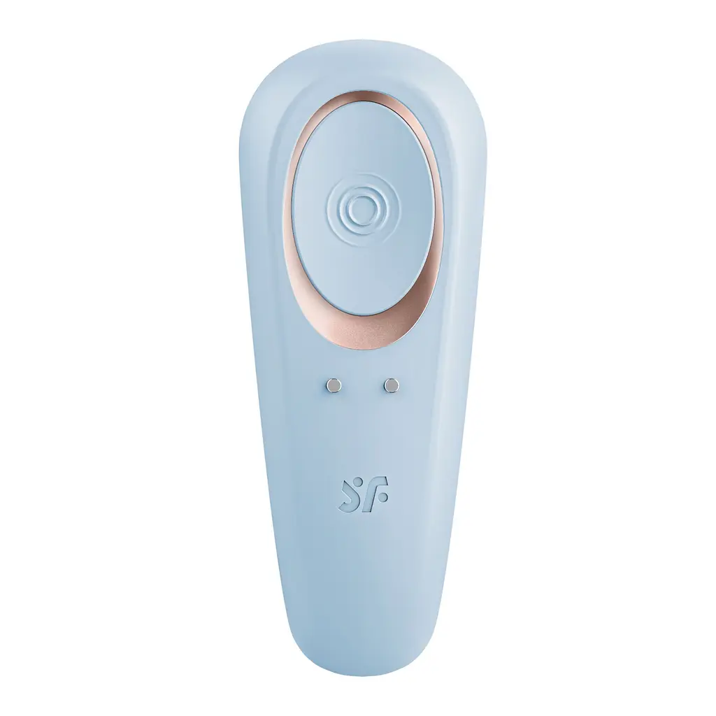 Вібратор для пар Satisfyer Double Classic Light Blue з одним моторчиком - фото 4