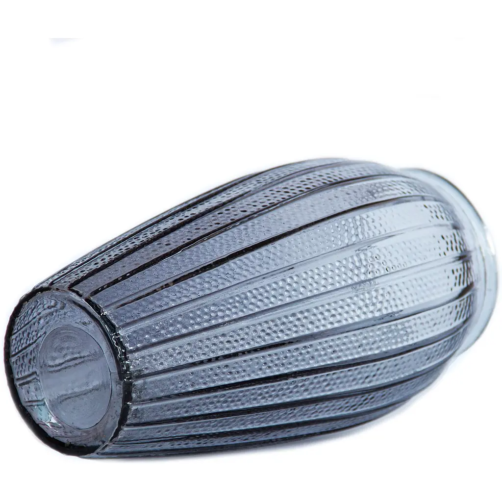 Ваза для цветов Crystal Ritz стеклянная 26 см серая (83240425-43_YBCG-240425/1) - фото 2