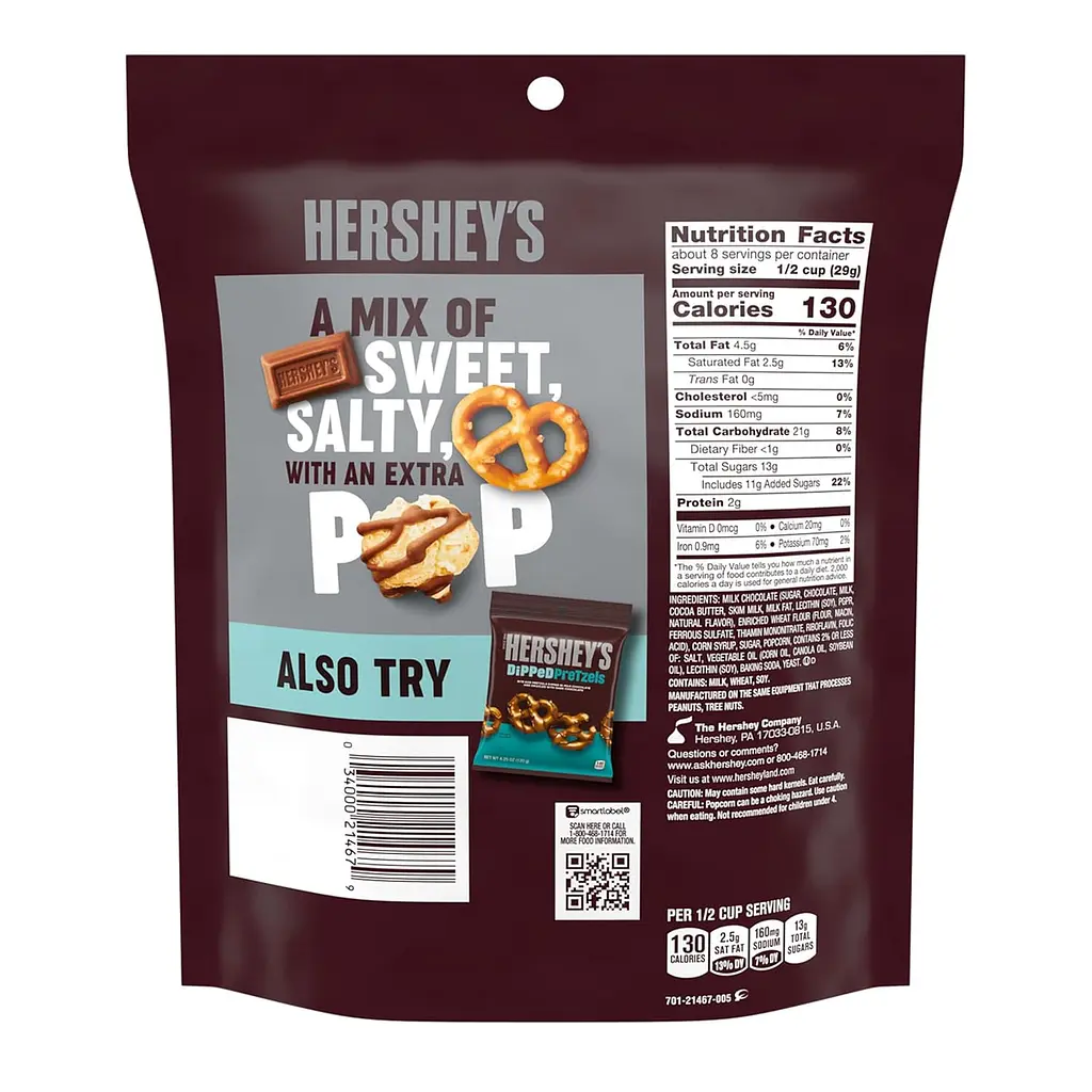 Снек Hershey's Popped Snack Mix Bag 226 г - фото 2