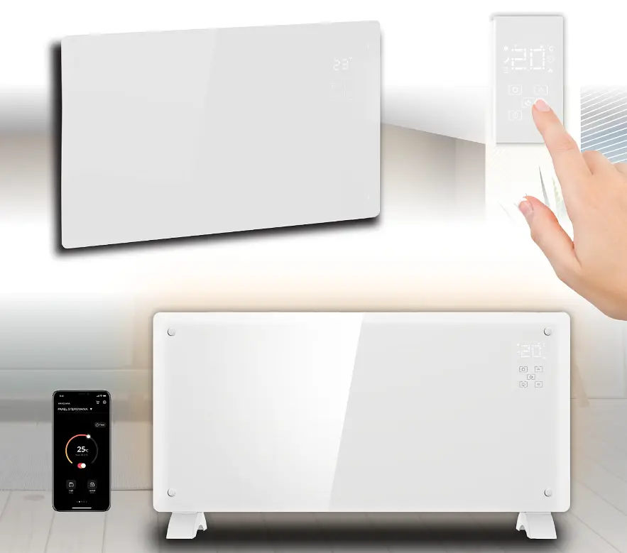 Конвекторный обогреватель 2в1 Thunder MODERN 2000W Wi-Fi White - фото 5