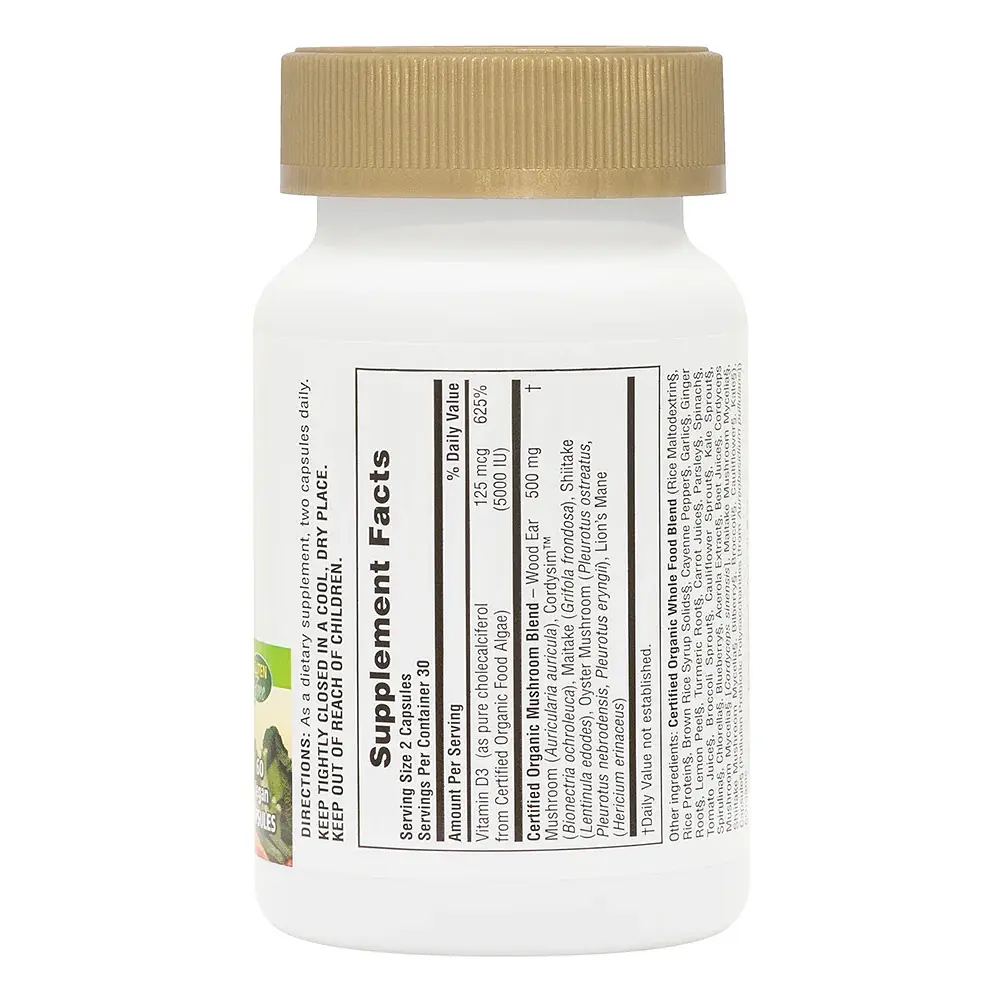 Вітаміни та мінерали Natures Plus Source of Life Garden Vitamin D3 5000 IU, 60 вегакапсул - фото 2