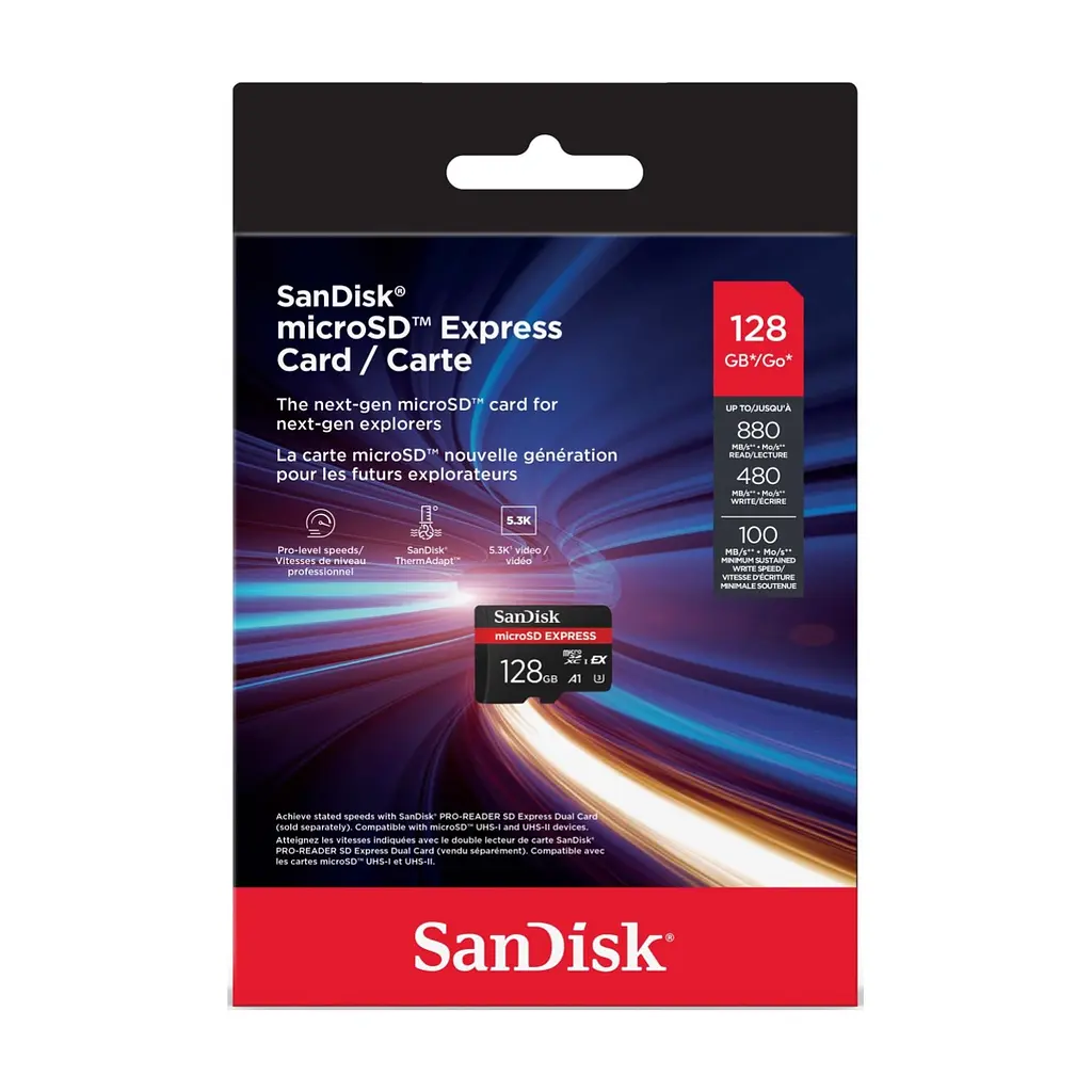 Карта пам'яті SanDisk 128GB microSDXC class 10 UHS-I U3 A1 Express (SDSQXFN-128G-GN4NN) - фото 2
