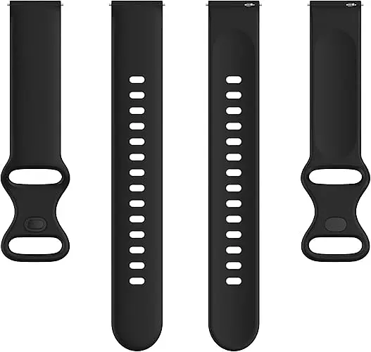 Ремінець силіконовий для смарт-годин BeWatch Amazfit універсальний 20 мм Чорний (101N3L01.2) - фото 5