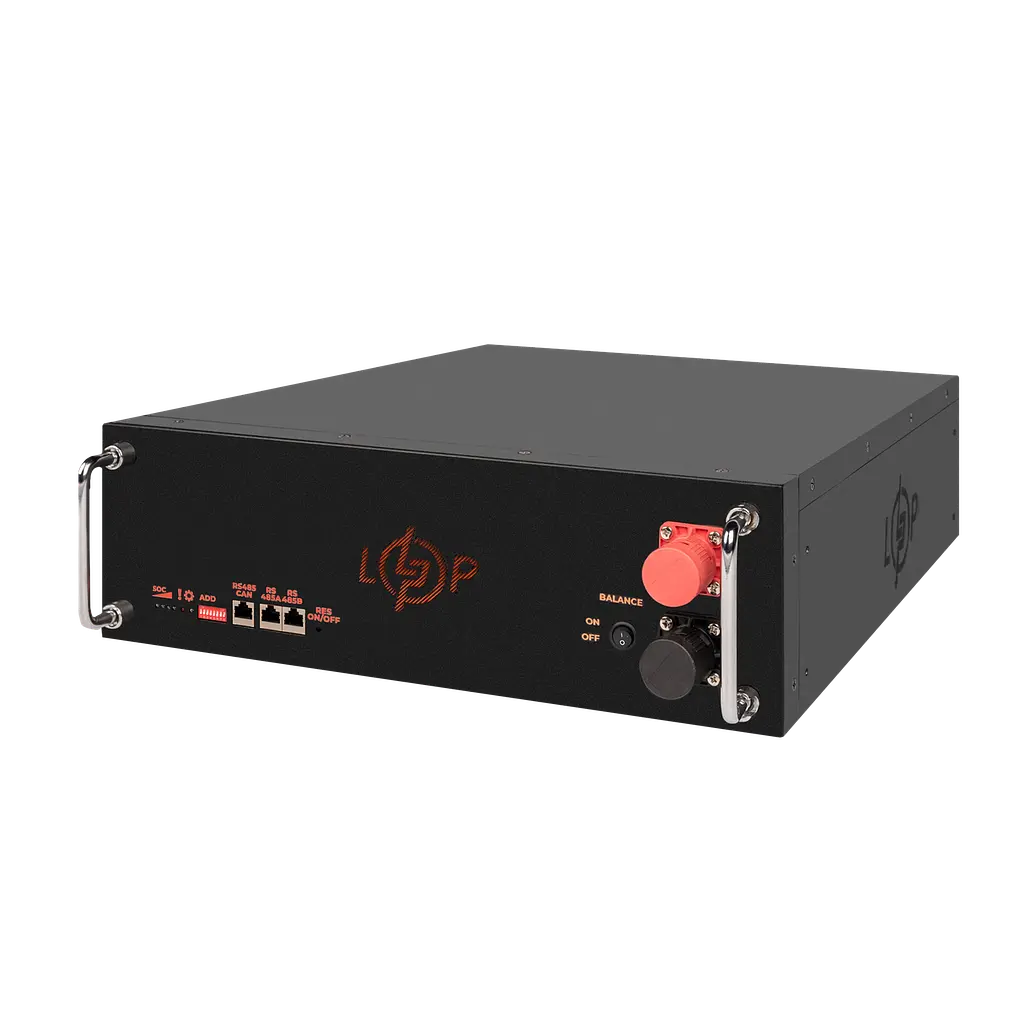Акумулятор LP LiFePO4 51,2V - 100 Ah (5120Wh) (BMS SP 100A/50А) RM RS485/CAN LCD BL - фото 3