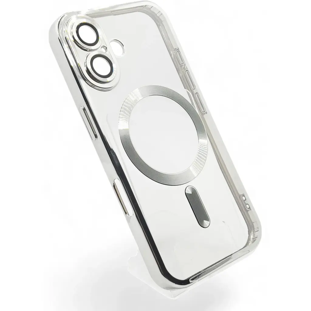 Чехол-накладка BeCover TPU Chrome Case (MagSafe) для iPhone 16 Plus Silver (712078) - фото 2