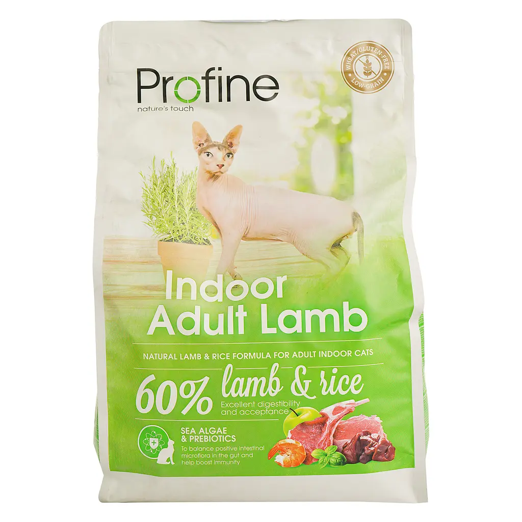Сухий корм для виведення шерсті Profine Cat Indoor, з ягням і рисом, 2 кг - фото 2