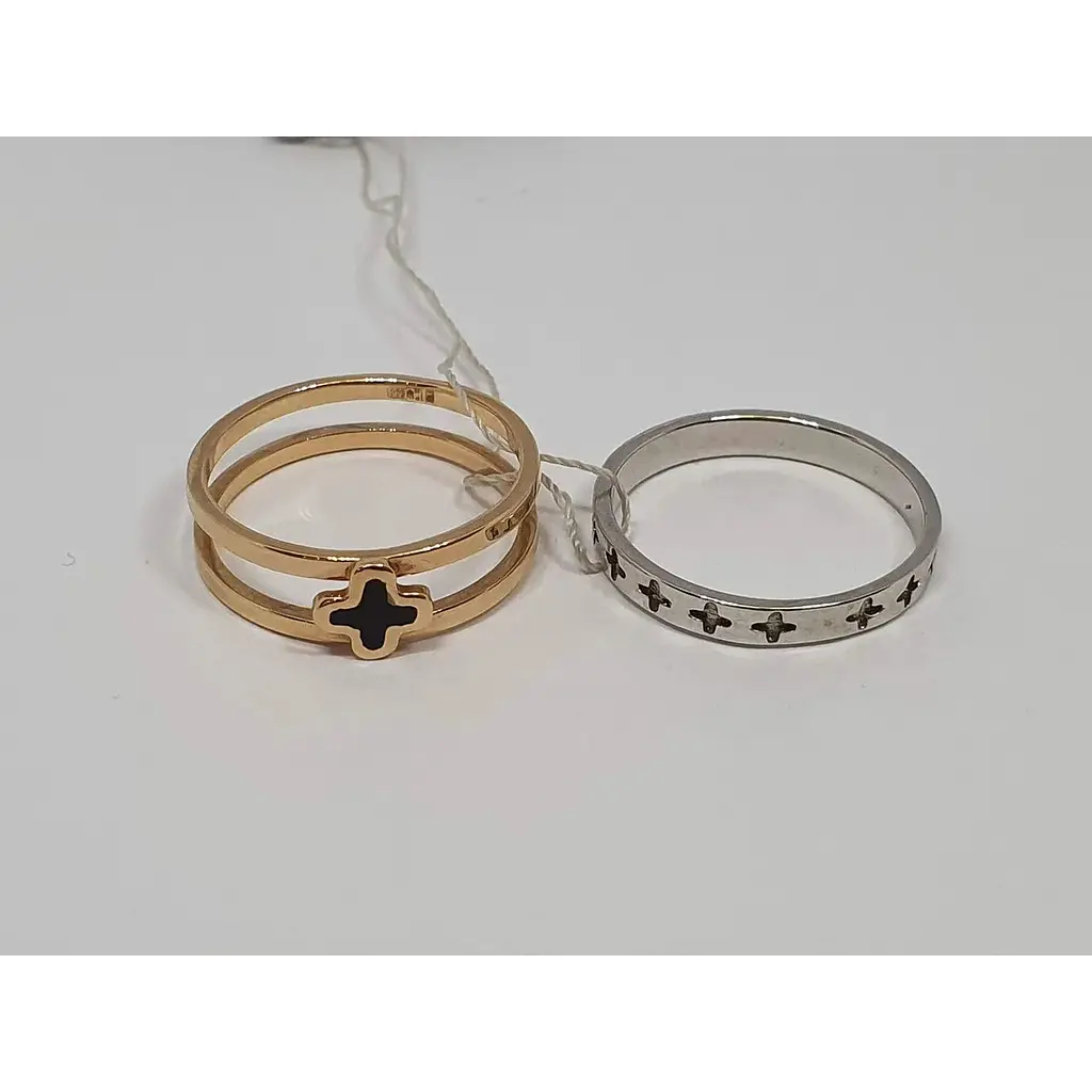 Золота каблучка Імперія золота трансформер 3в1 з емаллю. КБ815І 17 - фото 3