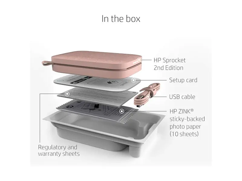 Портативний фотопринтер HP Sprocket 2x3 Blush Pink (ISPP) - фото 5
