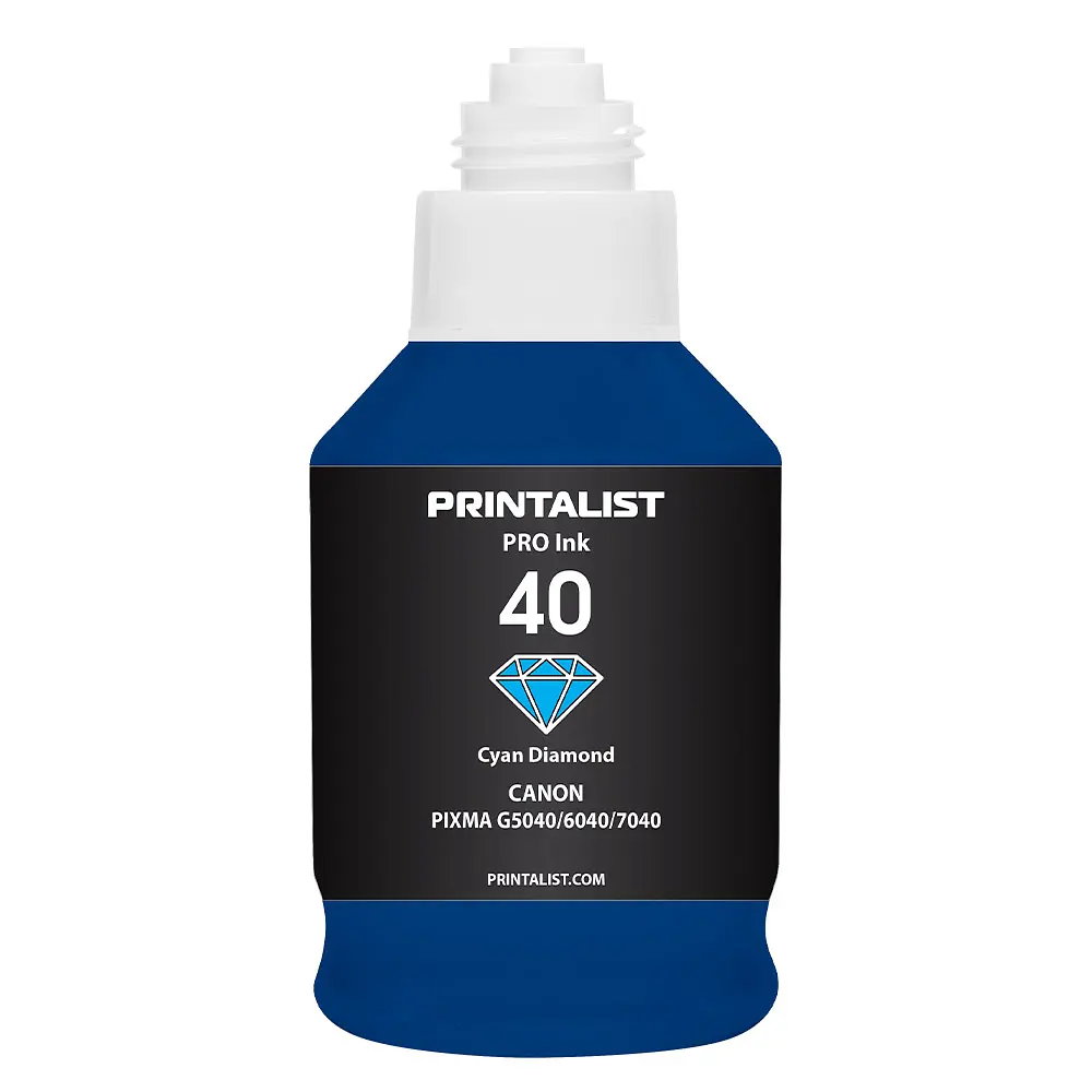 Чорнило PRINTALIST GI-40 для Canon G5040/G6040 190г Cyan водорозчинне (PL40C) - фото 2