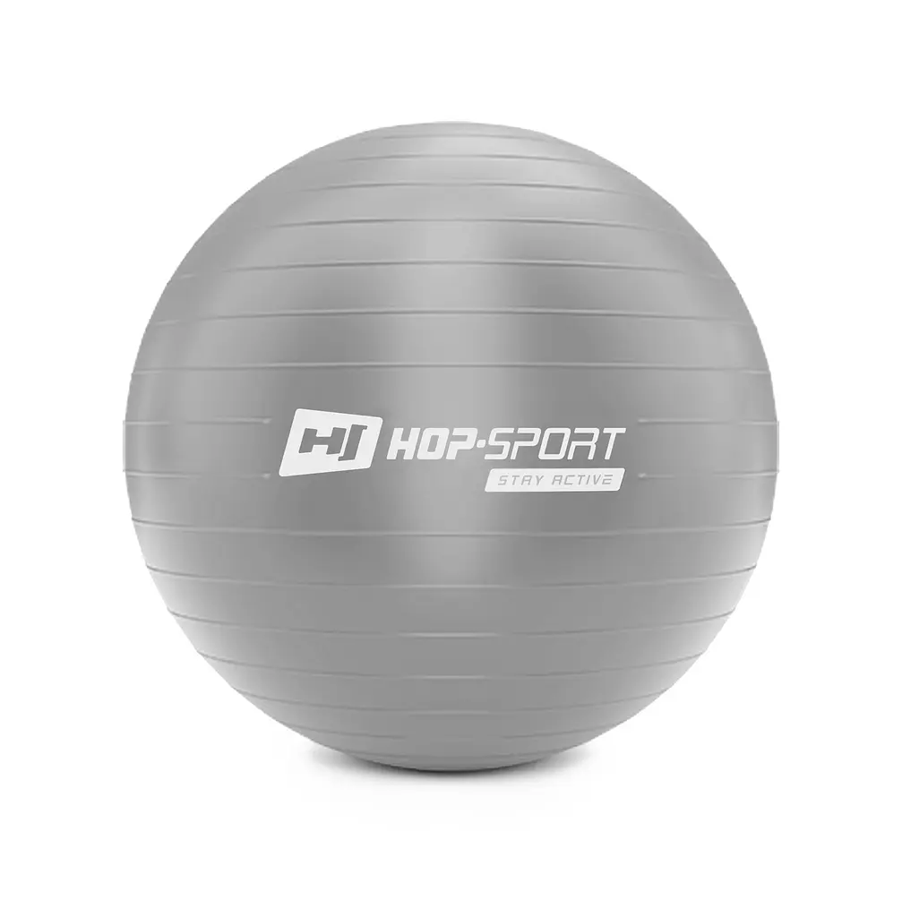 Фітбол Hop-Sport 45см сріблястий + насос 2020 - фото 7
