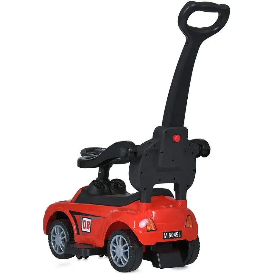 Дитяча каталка-толокар Bambi Racer M 5045L-3 з батьківською ручкою червоний - фото 5