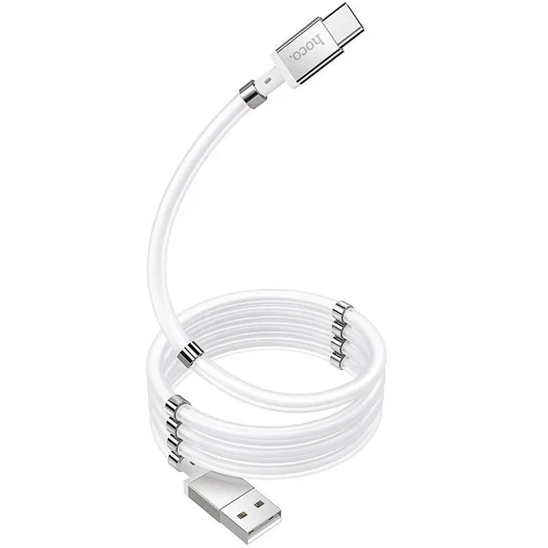 USB Cable Hoco U91 Magic Magnetic Type-C White 1m - фото 3