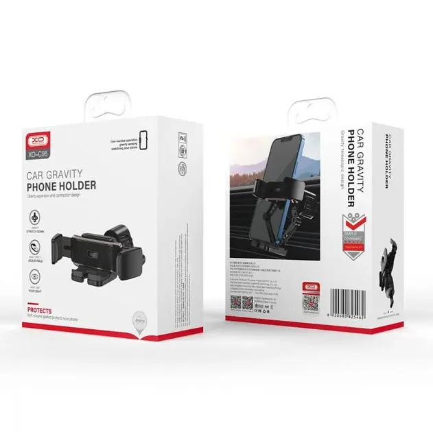 Кріплення в авто XO C95 для телефону чорне - фото 5