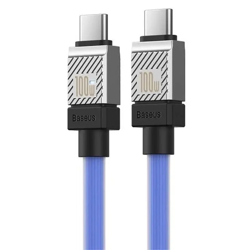 Кабель Baseus CoolPlay Series Fast Charging Cable Type-C to Type-C 100W 2m CAKW000303 Blue - фото 3