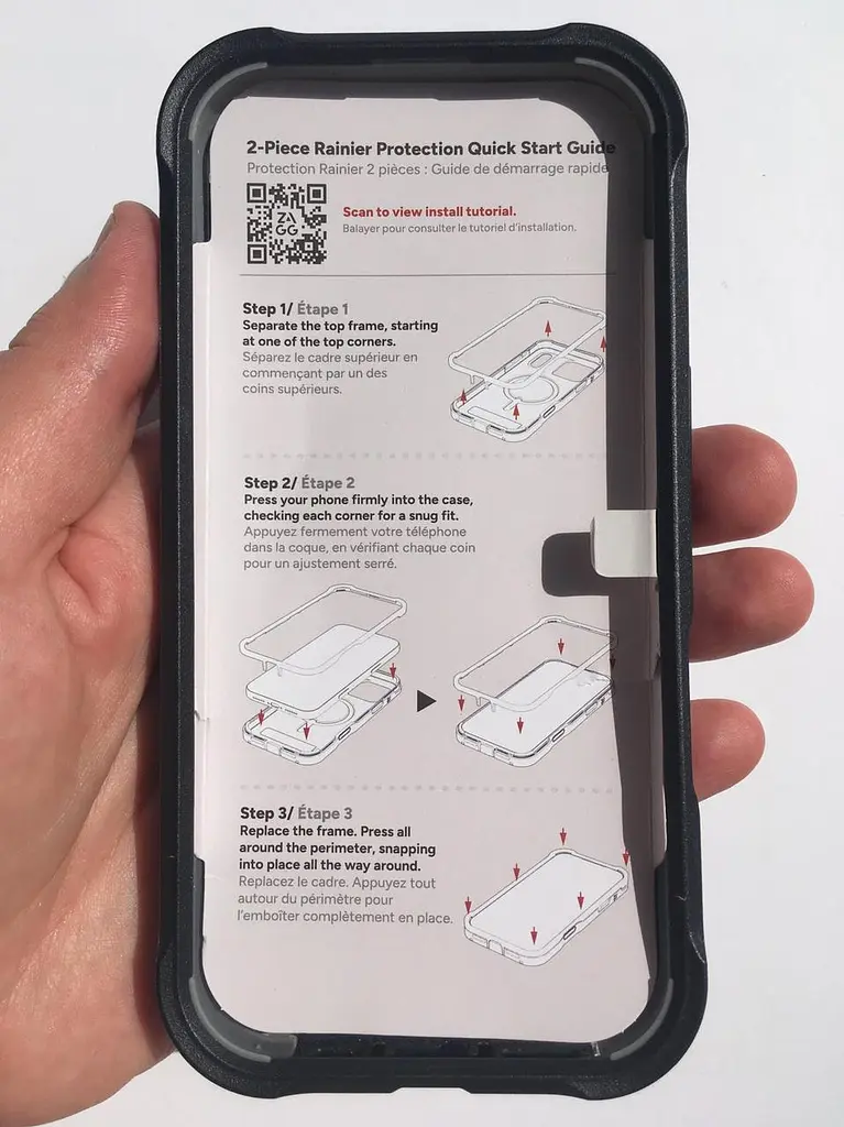 Чохол ZAGG Gear4 Rainier MagSafe KS для iPhone 17 Прозорий протиударний із підставкою Black аналог OtterBox - фото 9