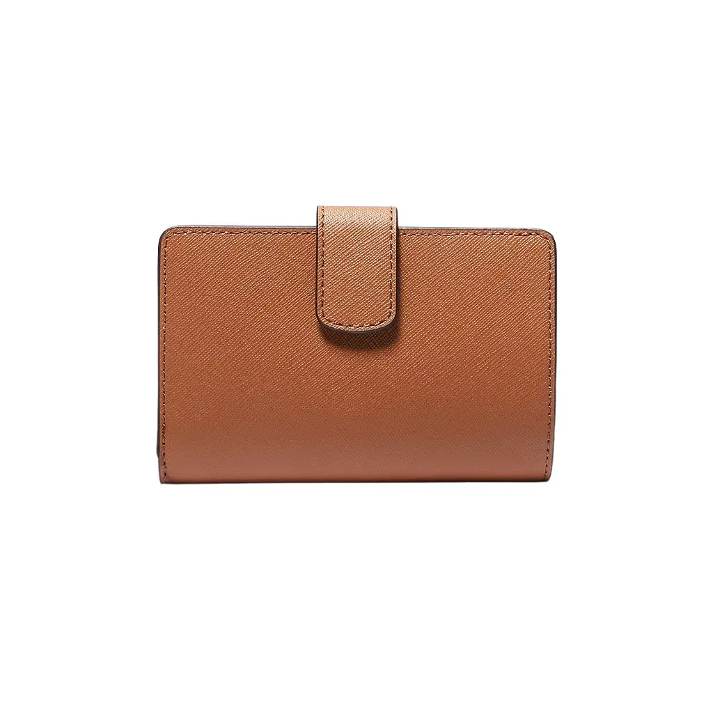 Жіночий шкіряний гаманець MICHAEL KORS Medium Crossgrain, коричневий - фото 3