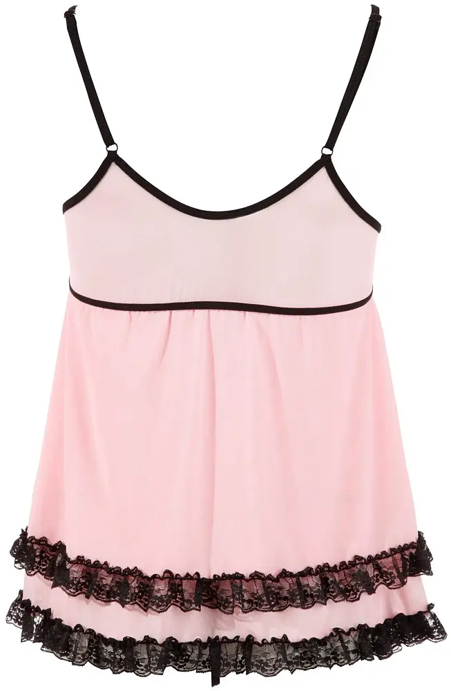 Комплект Cottelli Collection Lingerie Babydoll and String M розовый - фото 5