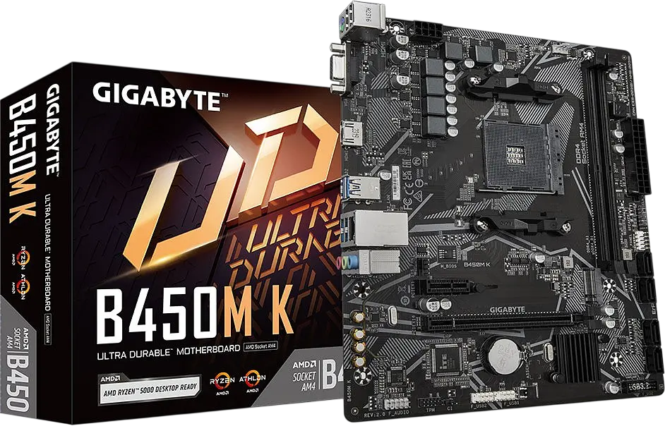 Материнська плата Gigabyte B450M K Socket AM4 (B450M K) Б/В - фото 3