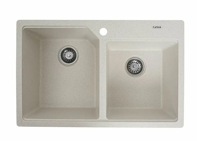 Кухонна мийка Platinum 7850 HARMONY матова Біла в крапку (SP000026536)
