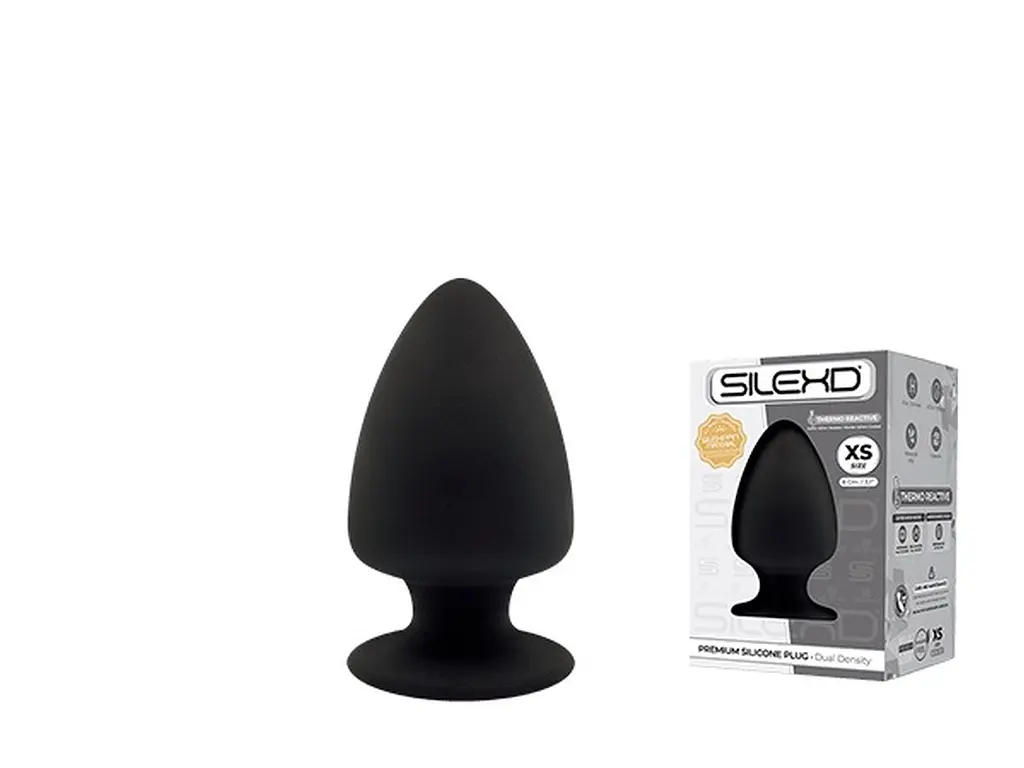 Анальна пробка SilexD Model 1 8 см (чорний) - фото 4