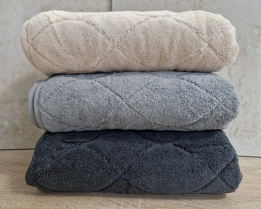 Набір турецьких махрових рушників Cestepe MicroCotton Premium 3 штуки 70x140 Voli 2 щільність 600 г/м2 - фото 3