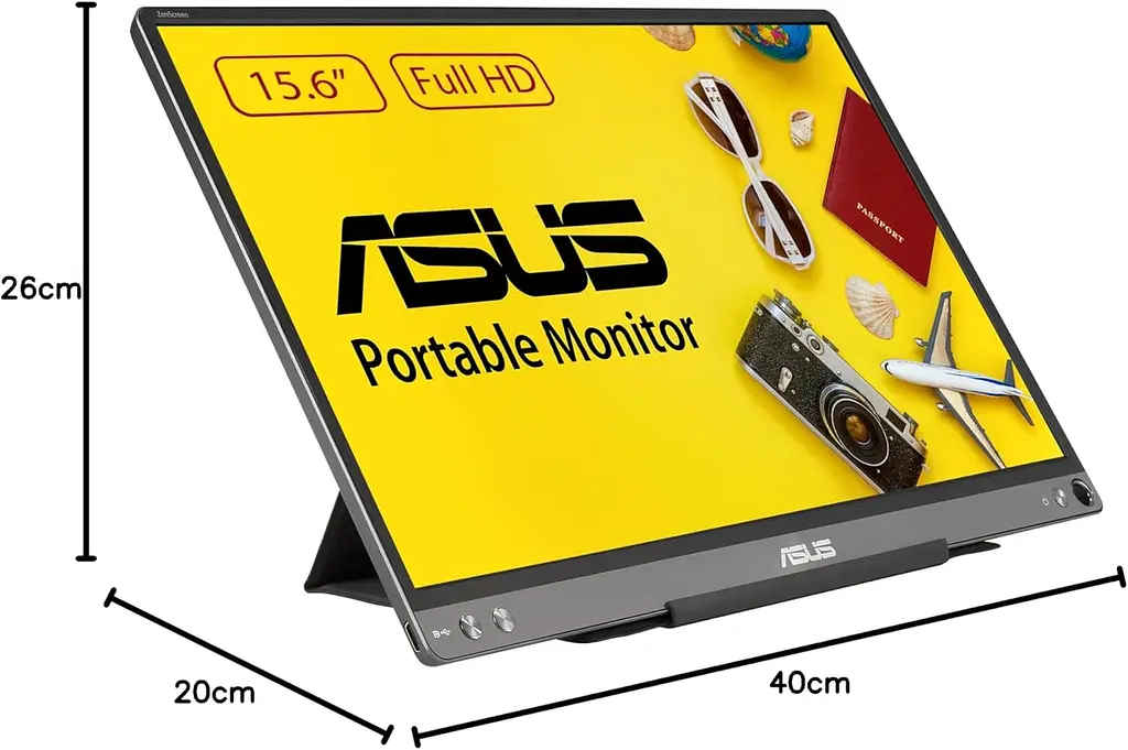 Монитор портативный Asus 15.6" ZenScreen MB16ACE USB-C IPS Case teh0014150 - фото 3