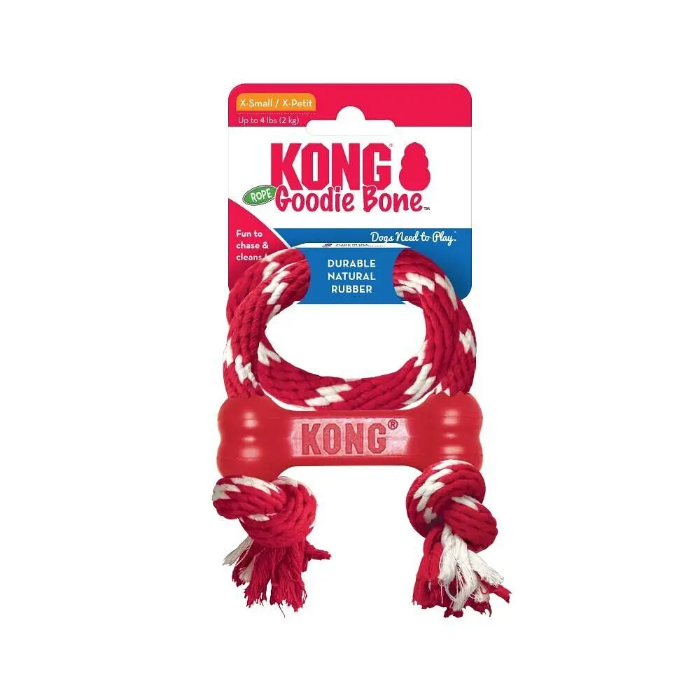 Жувальна кістка для собак KONG Goodie Bone з мотузкою - фото 2