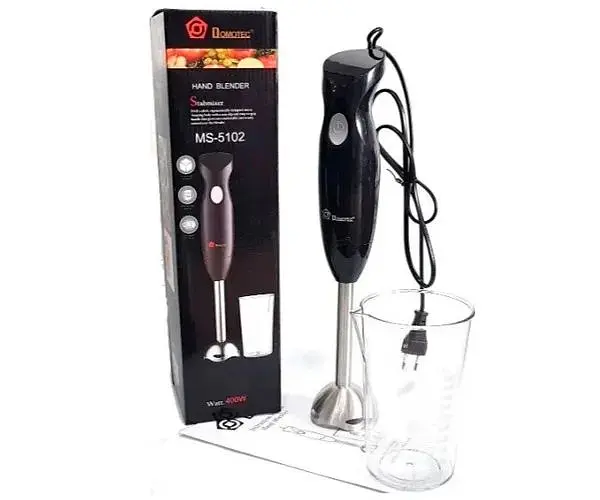 Блендер занурювальний Domotec MS-5102 зі склянкою 0.7 л 400 W чорний (MS 5102_334) - фото 2