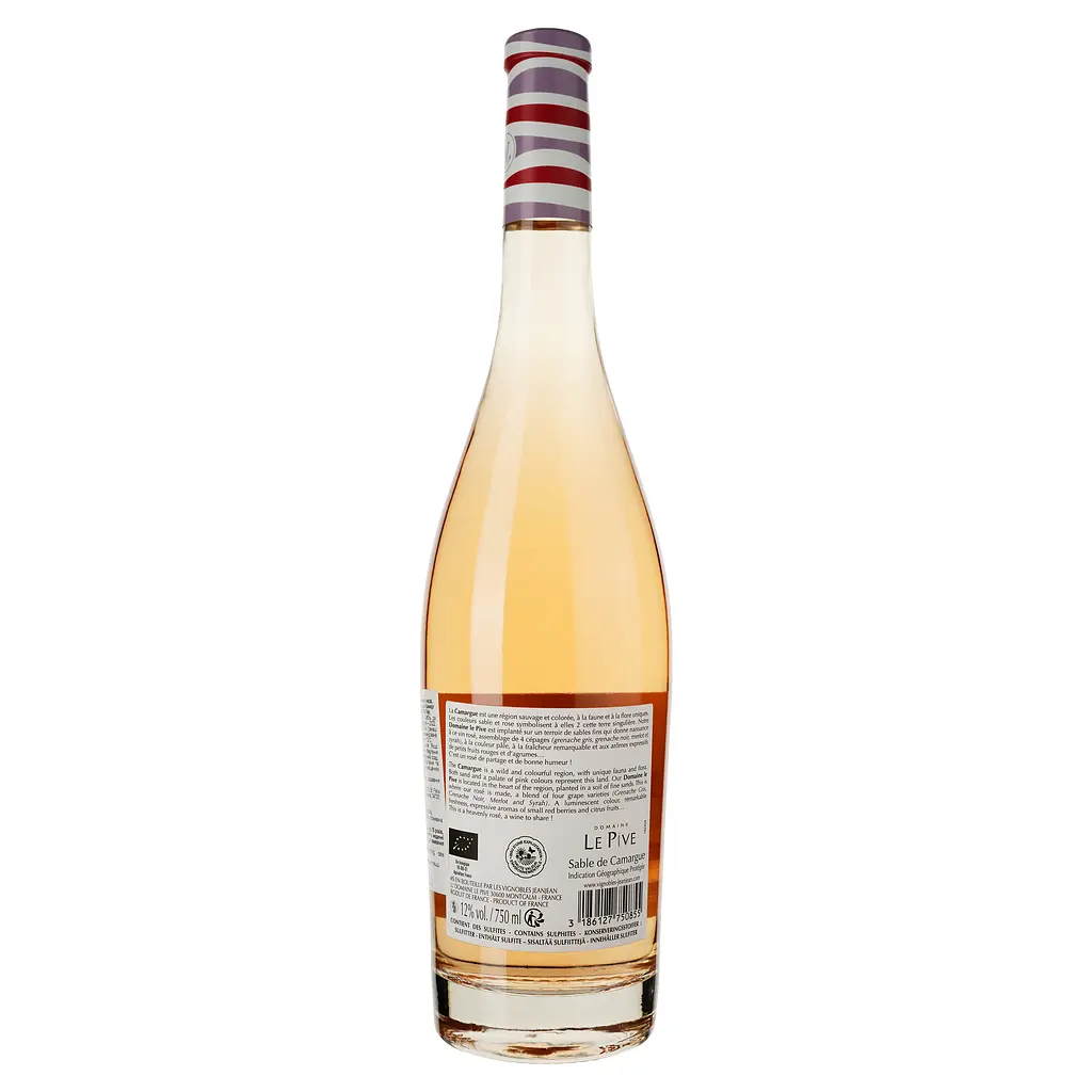 Вино Domaine Le Pive Gris Sable De Camargeu Rose, рожеве, сухе, 0,75 л - фото 2
