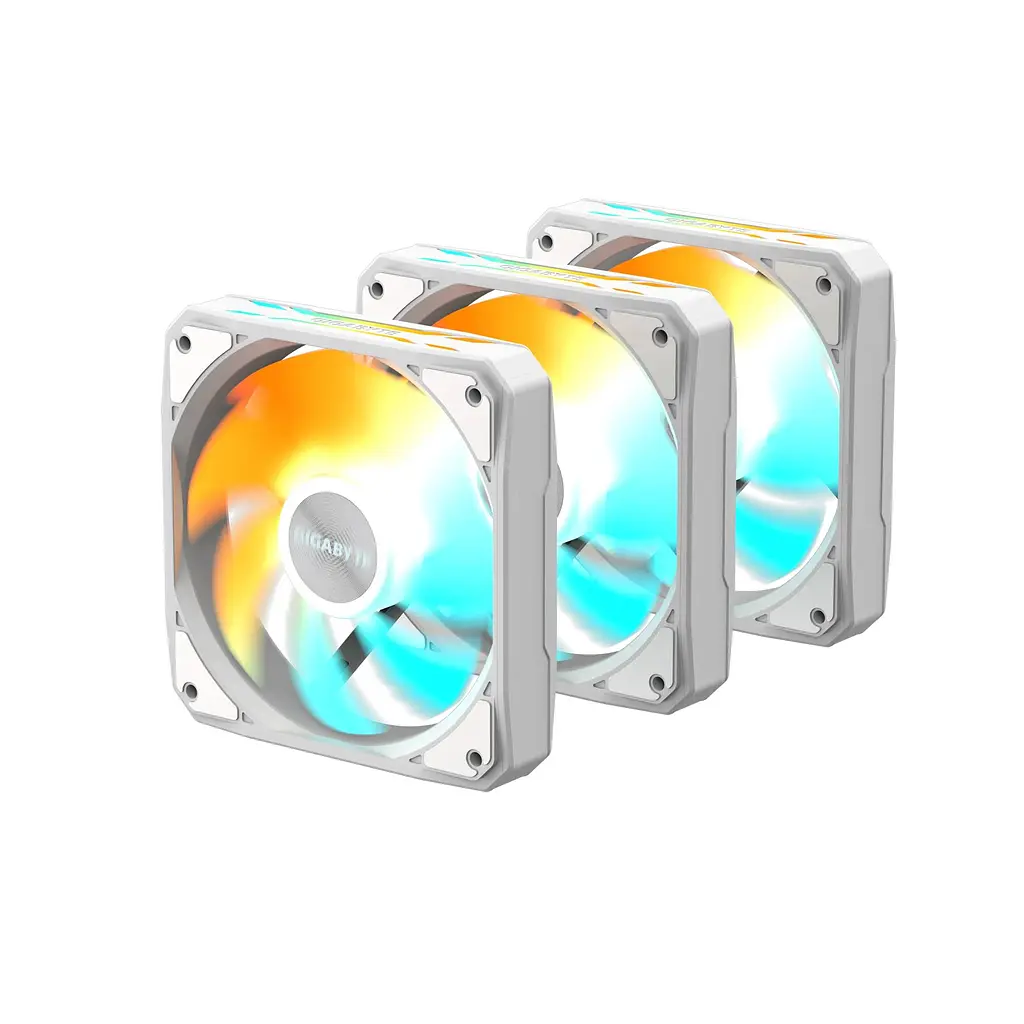 Вентилятор Gigabyte EZ Chain Fan 120 Ice 3-Pack White (GP-GBT EZFAN1203 ICE) - фото 4