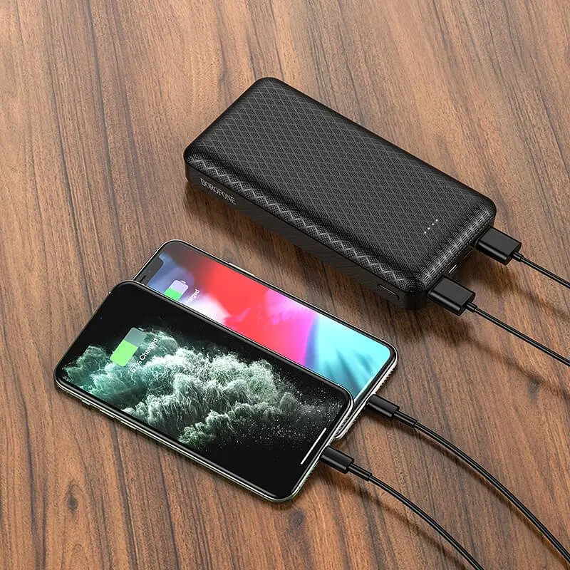 Внешний аккумулятор Borofone Minimalist power bank 20000mAh BJ3A черный - фото 3