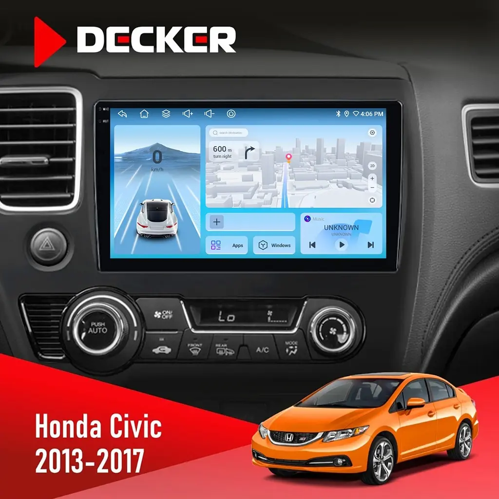 Штатна магнітола Honda Civic 2013-2017 Decker D10-010 6x128, DSP, 4G, 2K Decker (НФ-00009329)