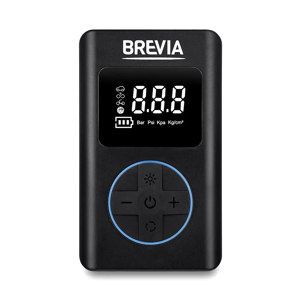 Компресор портативний Brevia 3в1 10Атм 19л/хв 4000mAh з LED-ліхтарем та автостопом + PowerBank(25110PTI) - фото 2