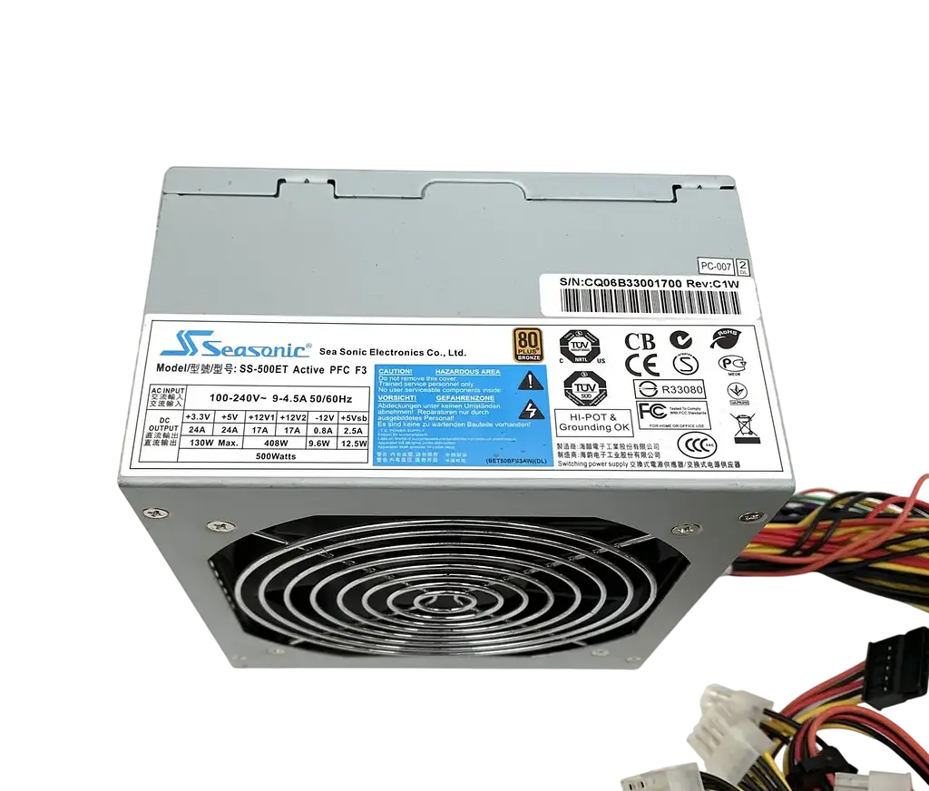 Блок питания Seasonic ET-Series SS-500ET 500W 80+ Bronze (SS-500ET) Б/У - фото 2