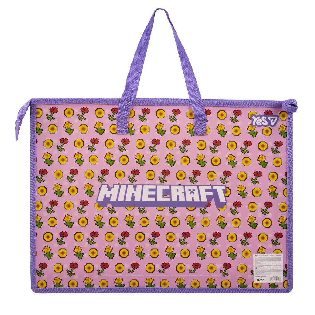 Папка - портфель Yes FC на блискавці з тканинними ручками Minecraft Bees (492358) - фото 4