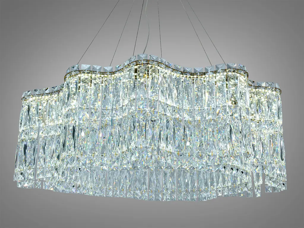 Підвісна кришталева люстра LED Diasha 576/800G, 125 Вт, 6875 лм, - фото 4