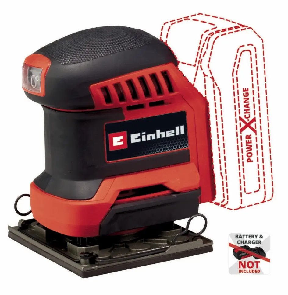 Шліфмашина вібраційна акумуляторна TE-OS 18/113 Li - Solo 18В Einhell teh0025389 - фото 2