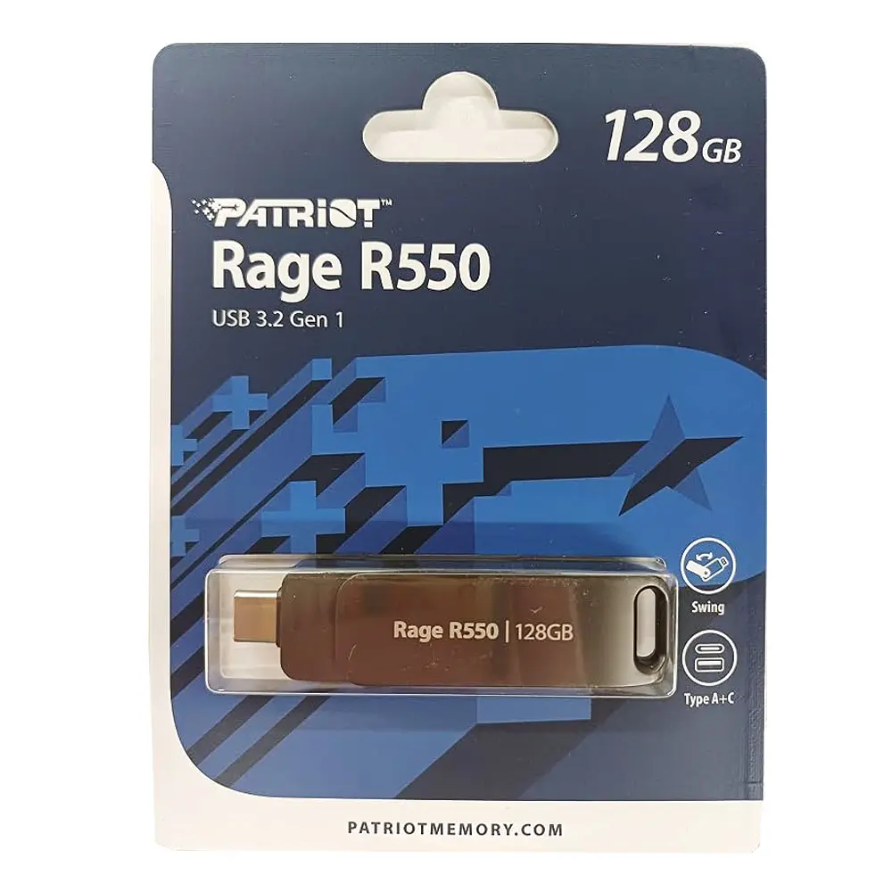 Флеш-накопичувач Patriot USB 3.2 Gen 1 Rage R550 128GB Type-A+C (PE128GR550DSAD) - фото 2