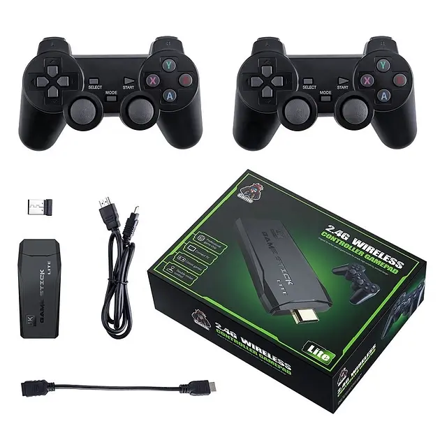 64ГБ Ігрова приставка LITE GREEN HDMI 3535 ігор Dendy, Sega, Аркадні ігри, Game Boy, Nintendo, Atari, PlayStation 1 - фото 2
