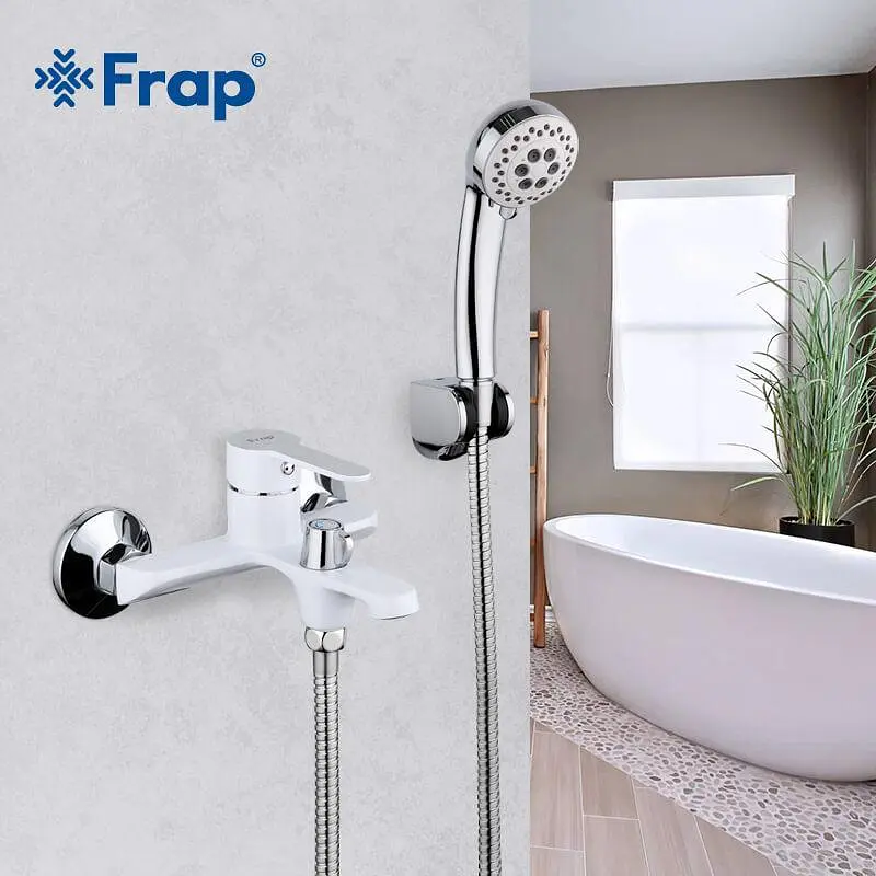 Змішувач для ванни Frap F3241 білий/хром - фото 2