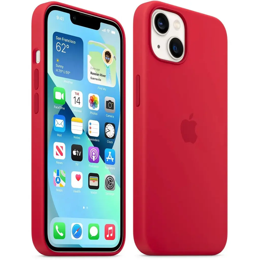 Оригинальный силиконовый чехол Apple Silicone Case MagSafe для iPhone 13 Red MM2C3ZE/A - фото 8