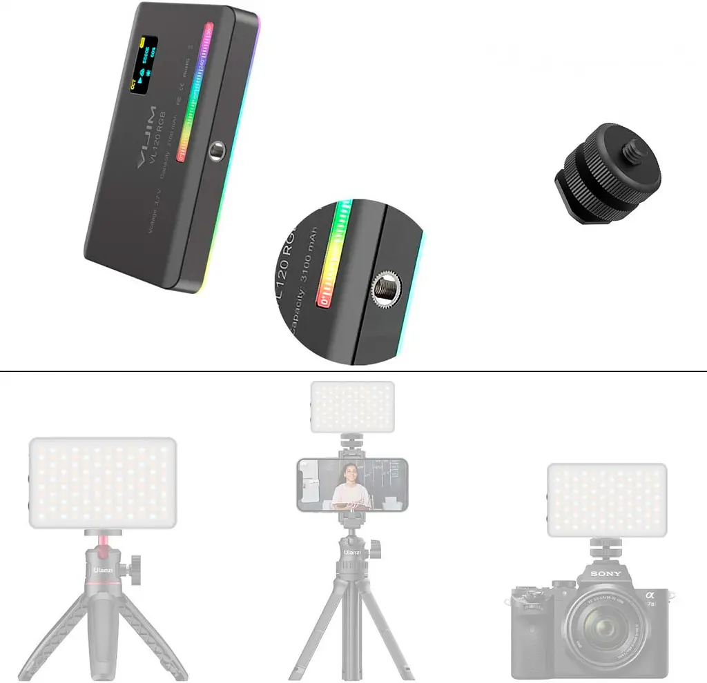 Видеосвет Ulanzi Vijim VL120RGB Light UV-2346 Black - фото 6