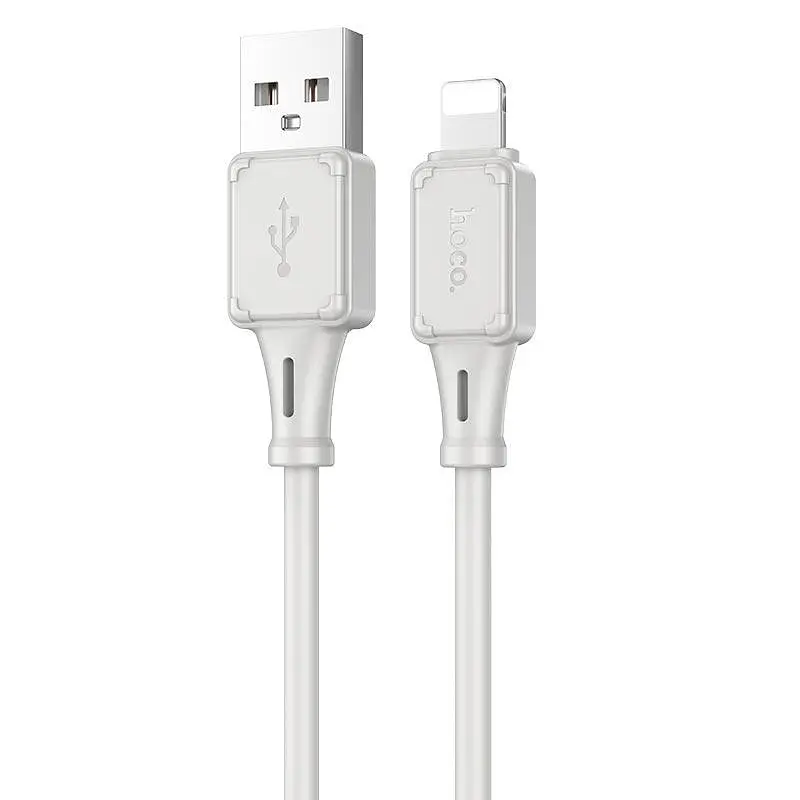 Кабель HOCO lightning Assistant silicone charging data cable X101 1m, 2.4A - фото 3
