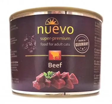 Вологий корм для котів Nuevo Beef з яловичиною 200 г 95110