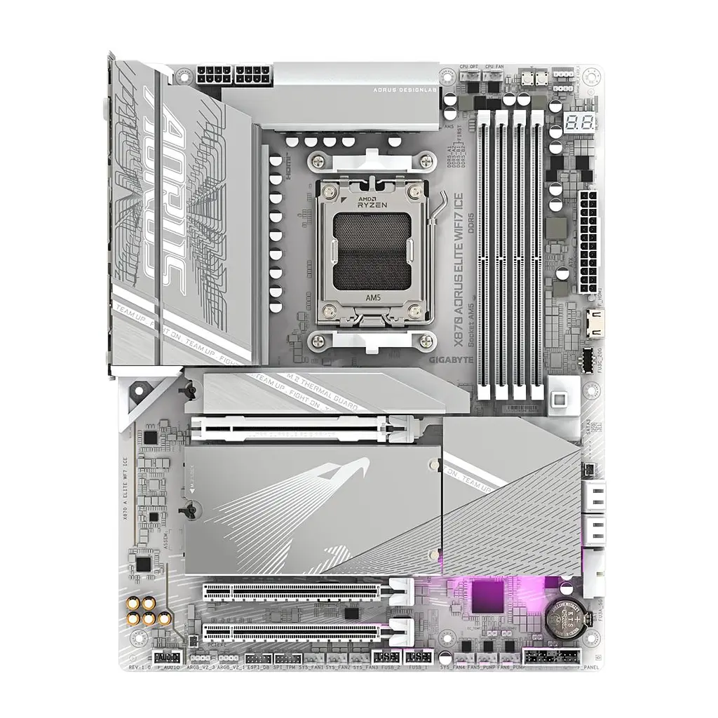 Материнська плата Gigabyte X870 Aorus Elite WiFi7 Ice Socket AM5 - фото 2